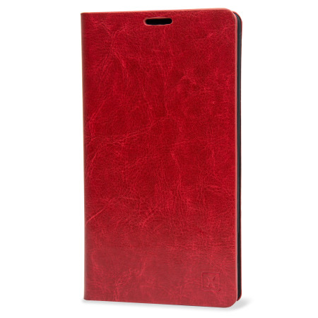 Olixar Leather-Style Microsoft Lumia 950 XL Plånboksfodral - Röd