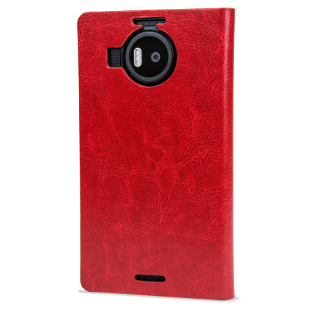 Olixar Leren-Style Microsoft Lumia 950 XL Wallet Case - Rood