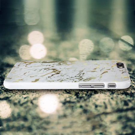 Adarga Marble-Effect iPhone 6S / 6 Shell Case - Gold / White