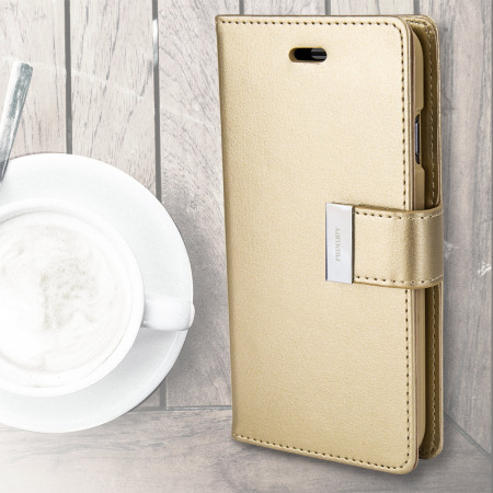Mercury Rich Diary iPhone 6S / 6 Premium Wallet Case - Gold