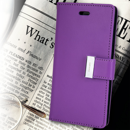 Mercury Rich Diary iPhone 6S / 6 Premium Wallet Case Tasche Lila