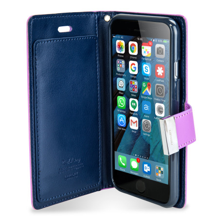Funda iPhone 6S / 6 Mercury Rich Diary Premium Tipo Cartera - Morada