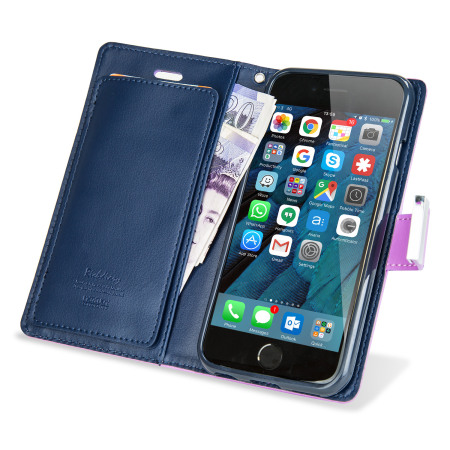Mercury Rich Diary iPhone 6S / 6 Premium Plånboksfodral - Lila
