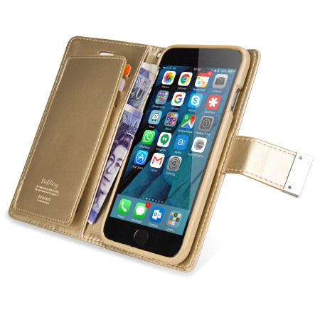 Mercury Rich Diary iPhone 6S Plus / 6 Plus plånboksfodral - Guld