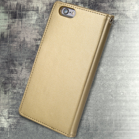 Mercury Rich Diary iPhone 6S Plus / 6 Plus Premium Wallet Tasche Gold