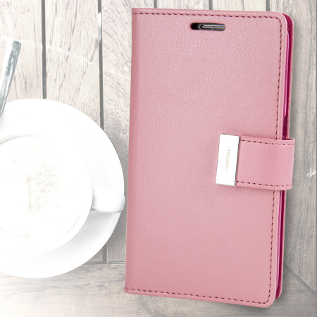 Mercury Rich Diary Samsung Galaxy S6 Premium Wallet Case - Pink