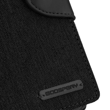 Mercury Canvas Diary Samsung Galaxy S6 Wallet Case Hülle Schwarz