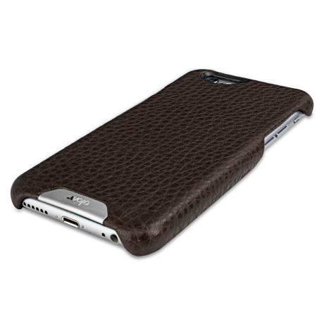 Vaja Grip iPhone 6S / 6 Premium Leather Case - Dark Brown / Birch