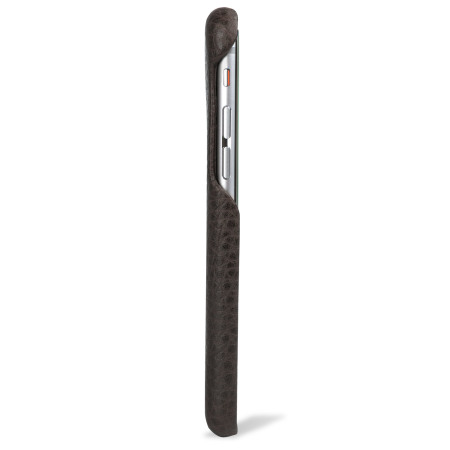 Coque Cuir de Luxe iPhone 6S Vaja Grip - Marron Foncé / Birch