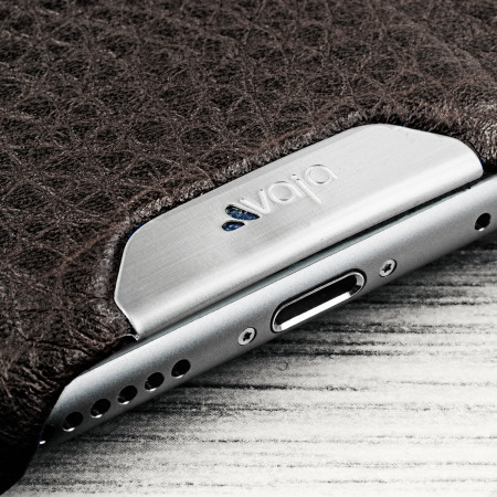 Vaja Grip iPhone 6S / 6 Premium Leather Case - Dark Brown / Birch