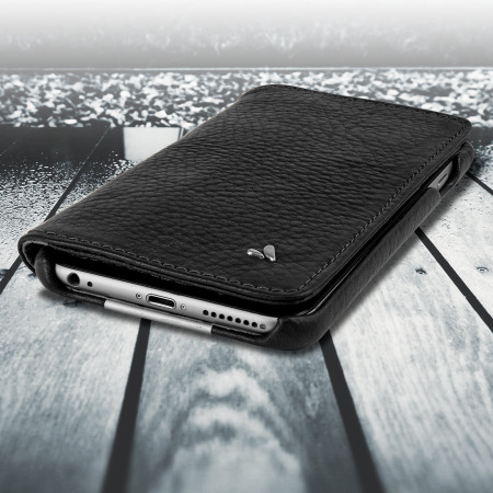Housse iPhone 6S Plus portefeuille de luxe Vaja Agenda - Noire