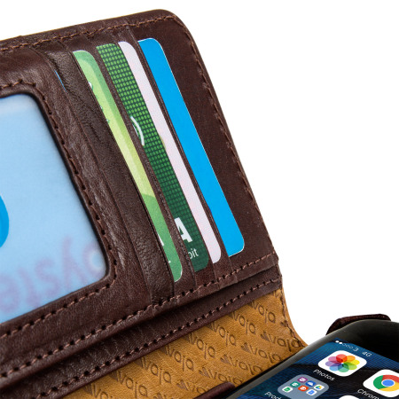 Vaja Wallet Agenda iPhone 6/6S Plus Premium Leather Case - Brown