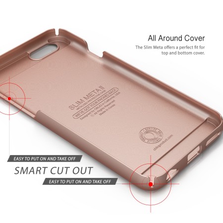 obliq slim meta ii series iphone 6s plus / 6 plus case - rose gold