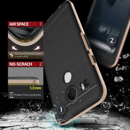 Funda Nexus 5X Verus High Pro Shield Series - Oro Champán