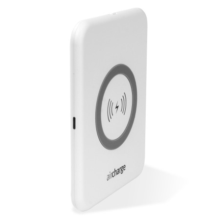 aircharge Slimline Qi Wireless Charging Pad and UK Plug - White