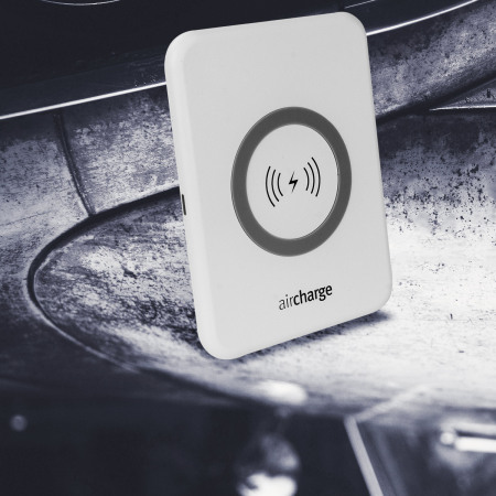 aircharge Slimline Qi Wireless Charging Pad and EU Plug - White