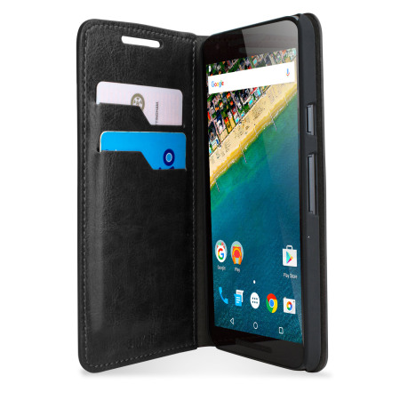 Olixar Leather-Style Nexus 5X Lommebok Deksel - Sort