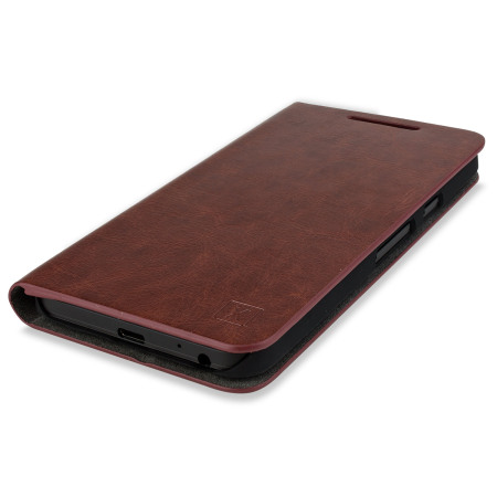 Olixar Leather-Style Nexus 5X Wallet Stand Case - Brown