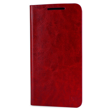 Olixar Leather-Style Nexus 5X Wallet Stand Case - Red