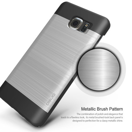 Obliq Slim Meta Samsung Galaxy Note 5 Case - Black / Silver