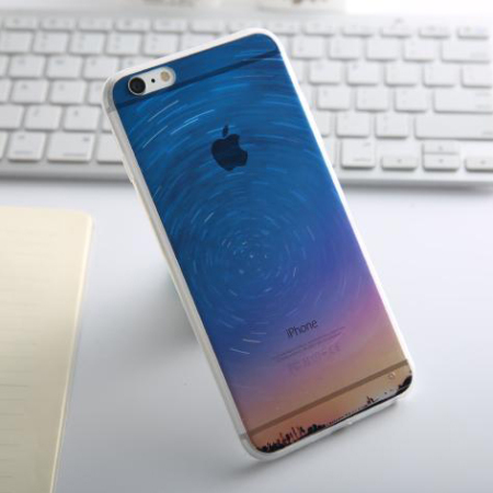 Ultra-Dunne iPhone 6S TPU Gel Case - Night Swirl