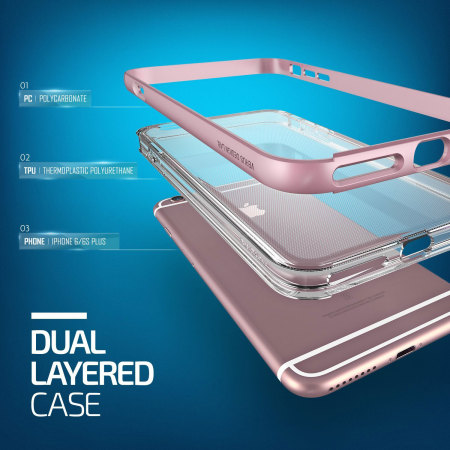 VRS Design Crystal Bumper iPhone 6S / 6 Hülle Rosa Gold