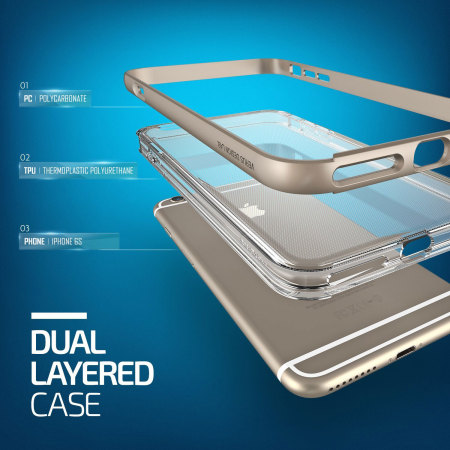 VRS Design Crystal Bumper iPhone 6S Plus / 6 Plus Hülle Gold