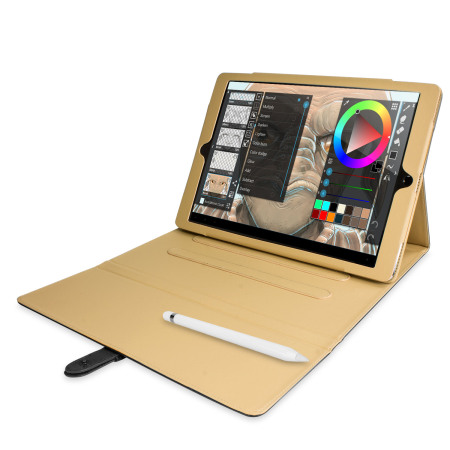Housse iPad Pro 12.9 2015 Olixar Smart Vintage Support - Noire