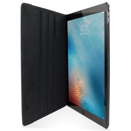 Olixar Floral Pattern Rotating iPad Pro 12.9 Zoll Smart Tasche Schwarz