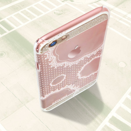Funda iPhone 6S / 6 X-Fitted Pure Lace - Transparente / Blanca
