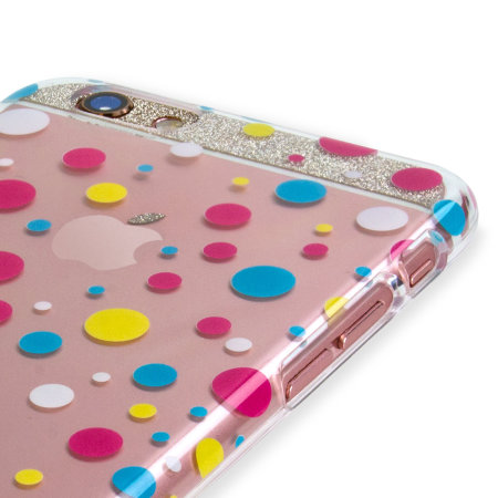 x-fitted dots iphone 6s / 6 case - clear / multicoloured