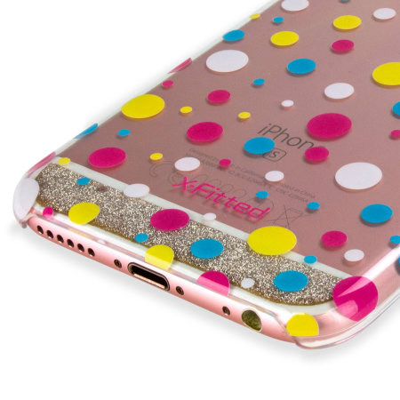 X-Fitted Dots iPhone 6S / 6 Case - Clear / Multicoloured