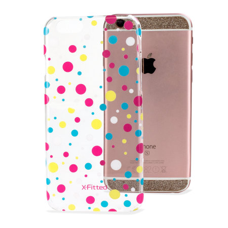 x-fitted dots iphone 6s / 6 case - clear / multicoloured