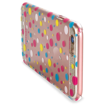 x-fitted dots iphone 6s / 6 case - clear / multicoloured