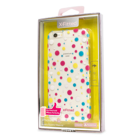 X-Fitted Dots iPhone 6S / 6 Case - Clear / Multicoloured