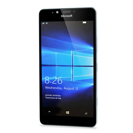 Cache Batterie Qi Microsoft Lumia 950 cuir Mozo - Blanc