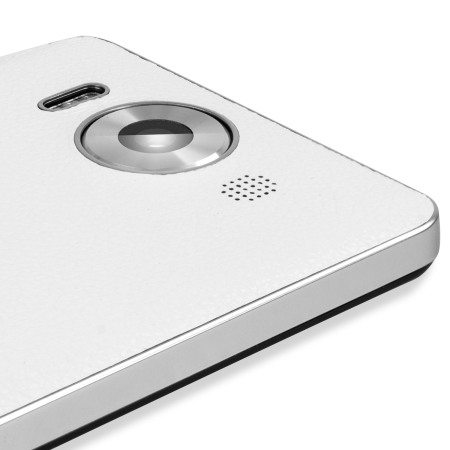 Cache Batterie Qi Microsoft Lumia 950 cuir Mozo - Blanc