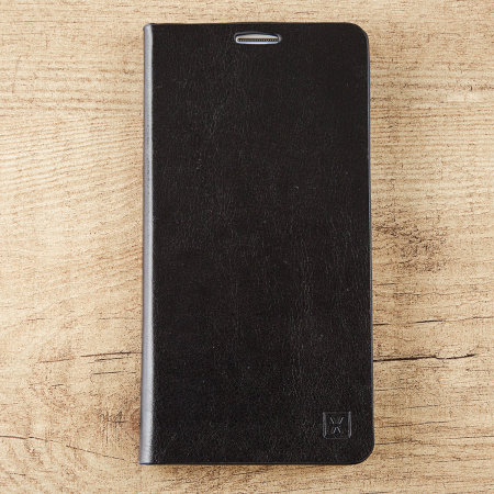 Olixar Leather-Style LG V10 Wallet Stand Case - Zwart