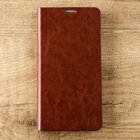 Olixar Leather-Style LG V10 Wallet Stand Case - Brown