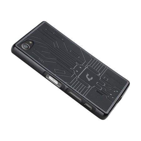 Cruzerlite Bugdroid Circuit Sony Xperia Z5 Compact Deksel - Sort