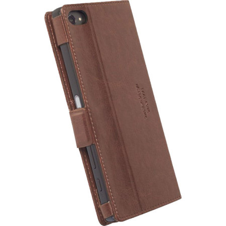 Aubergine Bekend wereld Krusell Ekero Sony Xperia Z5 Compact Folio Wallet Case - Brown
