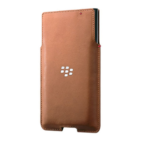Official Blackberry Priv Leather Pocket Case Cover - Brown