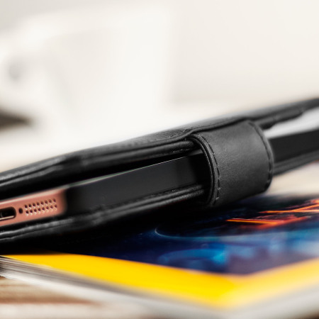 Olixar Genuine Leather iPhone 5S / 5 Wallet Case - Black