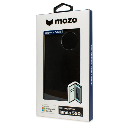  Mozo Microsoft Lumia 550 Flip Tasche in Schwarz