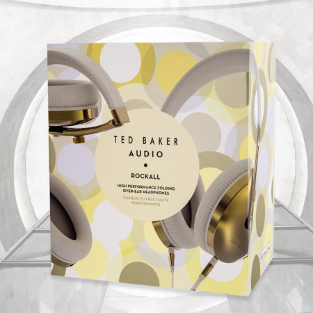 Ted Baker Rockall Premium Kopfhörer in Weiß/Gold