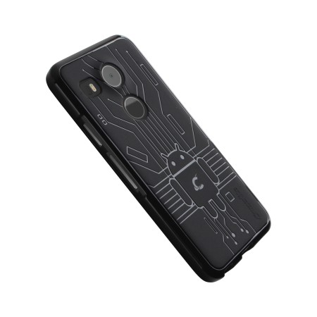 Cruzerlite Bugdroid Circuit Nexus 5X Case Hülle in Schwarz