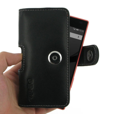 PDair Sony Xperia Z5 Compact Horizontal Leather Pouch Case - Black