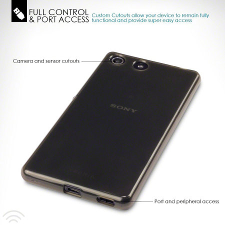 FlexiShield Sony Xperia M5 Gel Case - Smoke Black