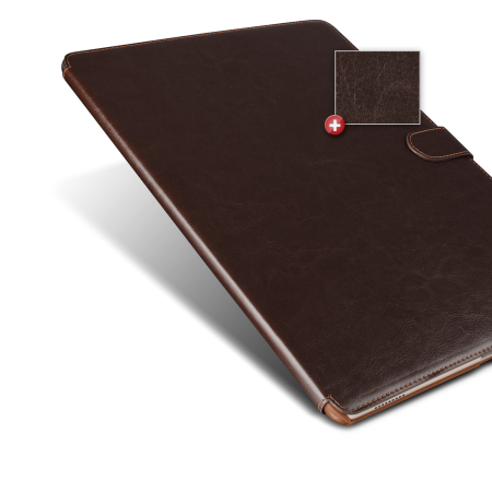 Verus Dandy Leather Style iPad Pro 12.9 inch Case - Dark Brown