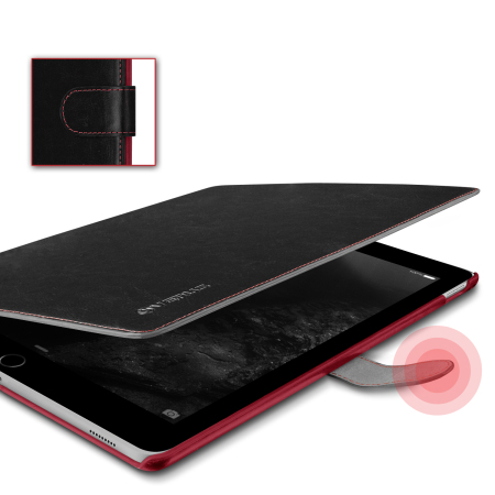 Verus Dandy Leather Style iPad Pro 12.9 2015 Zoll Tasche in Schwarz